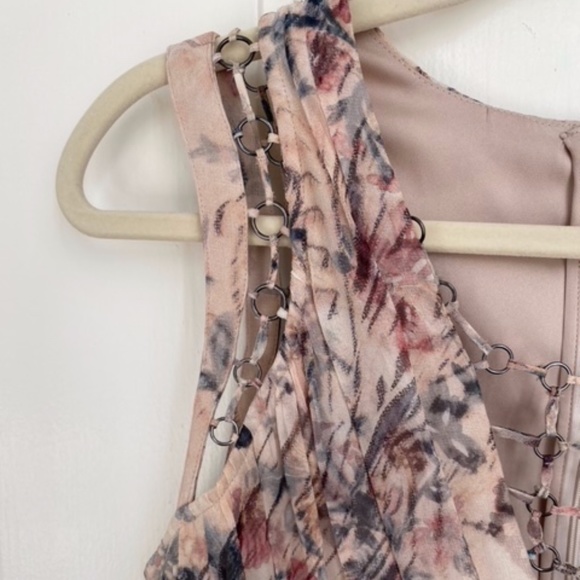 Haute Hippie Silk Floral Runway Top, Sz 10 - Picture 5 of 9